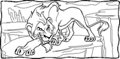 coloriage scara le mechant lion